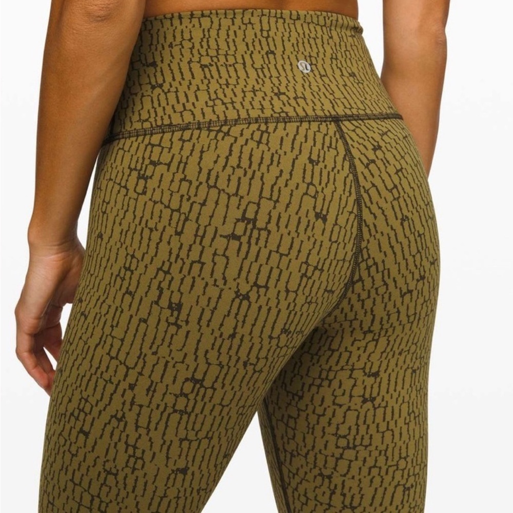 LULULEMON Leggins Womens Size 6 Olive Green - Picture 6 of 10